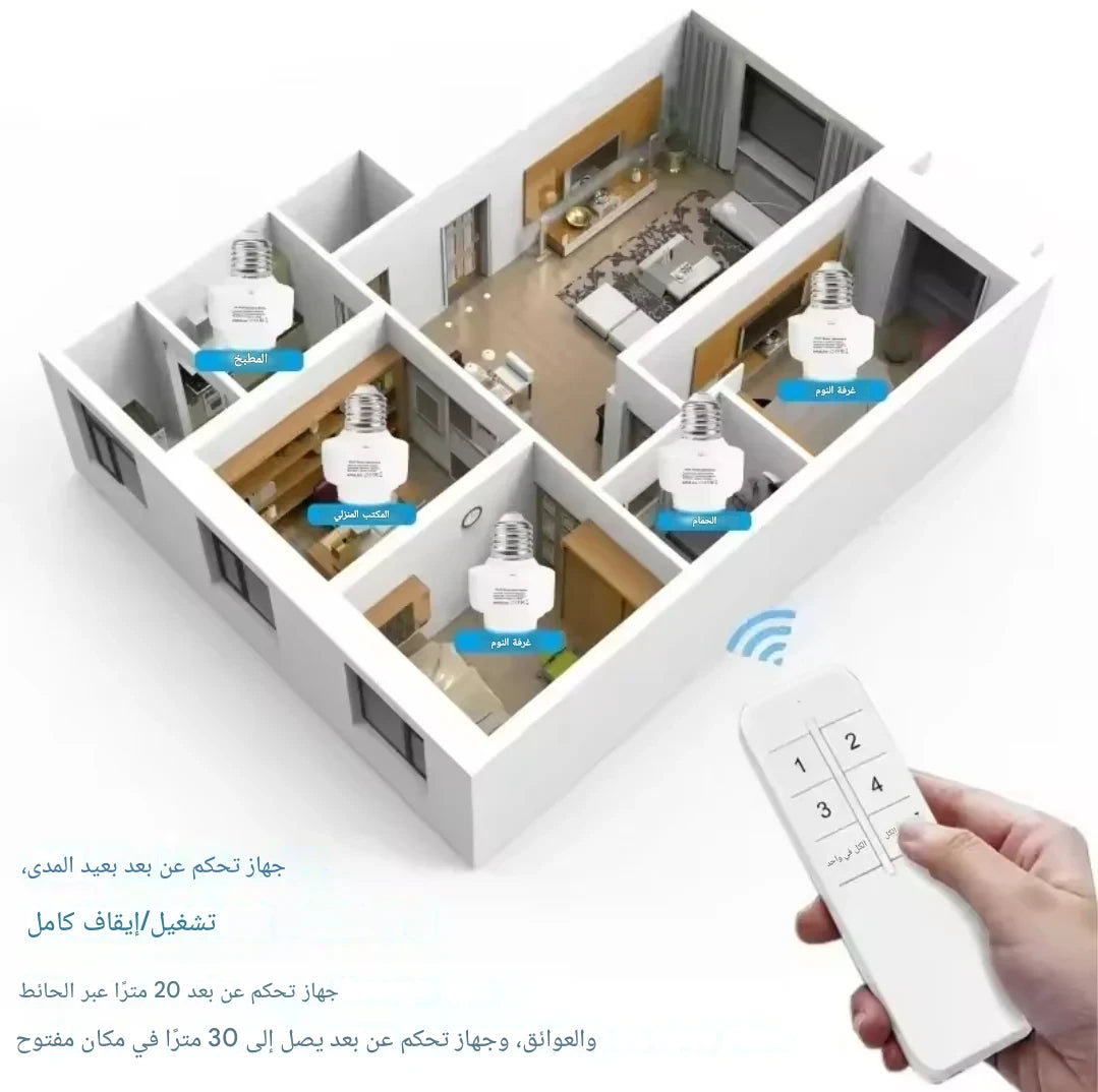 مقبس لمبة ذكي E27 – تحكم ذكي للمصابيح من الراحة